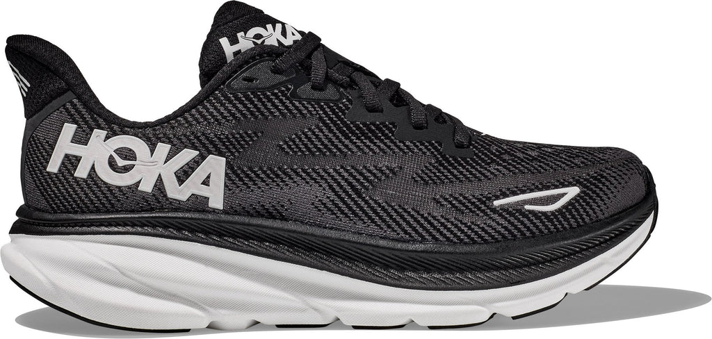 Men's Clifton 9 Road-Running Shoes - Black/White - view 1