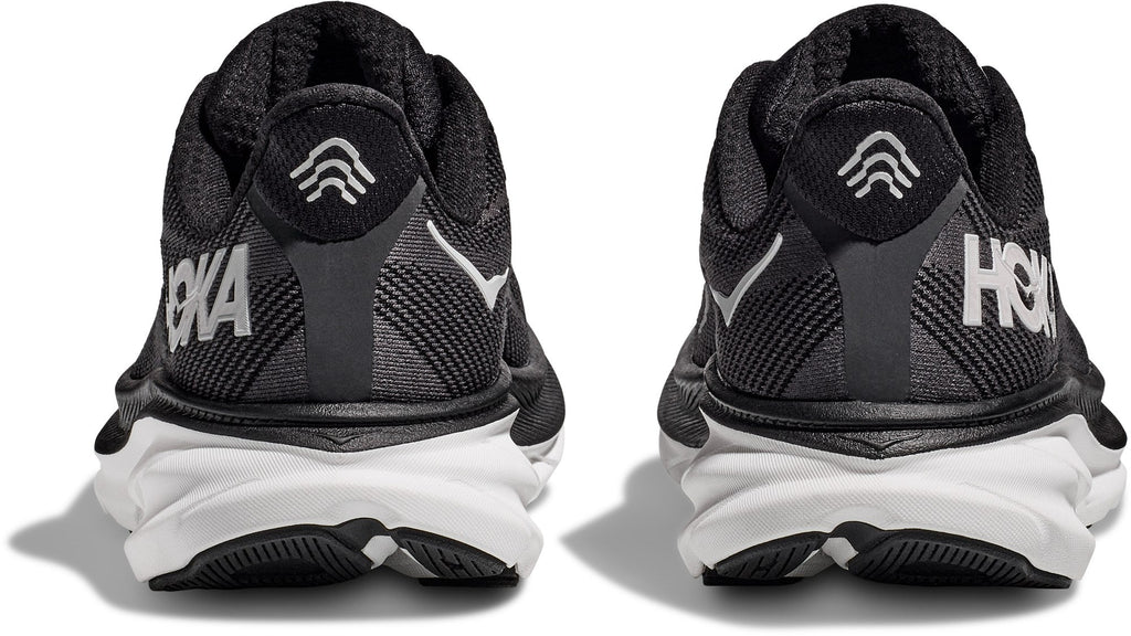 Men's Clifton 9 Road-Running Shoes - Black/White - view 5