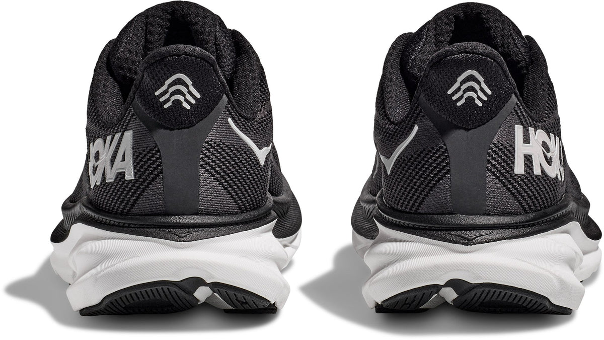Men's Clifton 9 Road-Running Shoes - Black/White - view 5