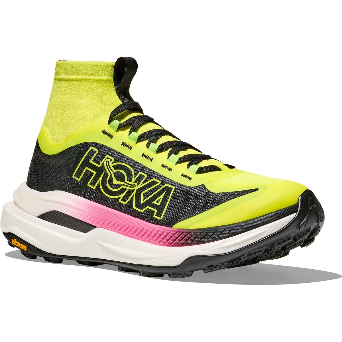Women's Tecton X 3 Trail-Running Shoes - Neon Hoka Citrus/Black - view 3