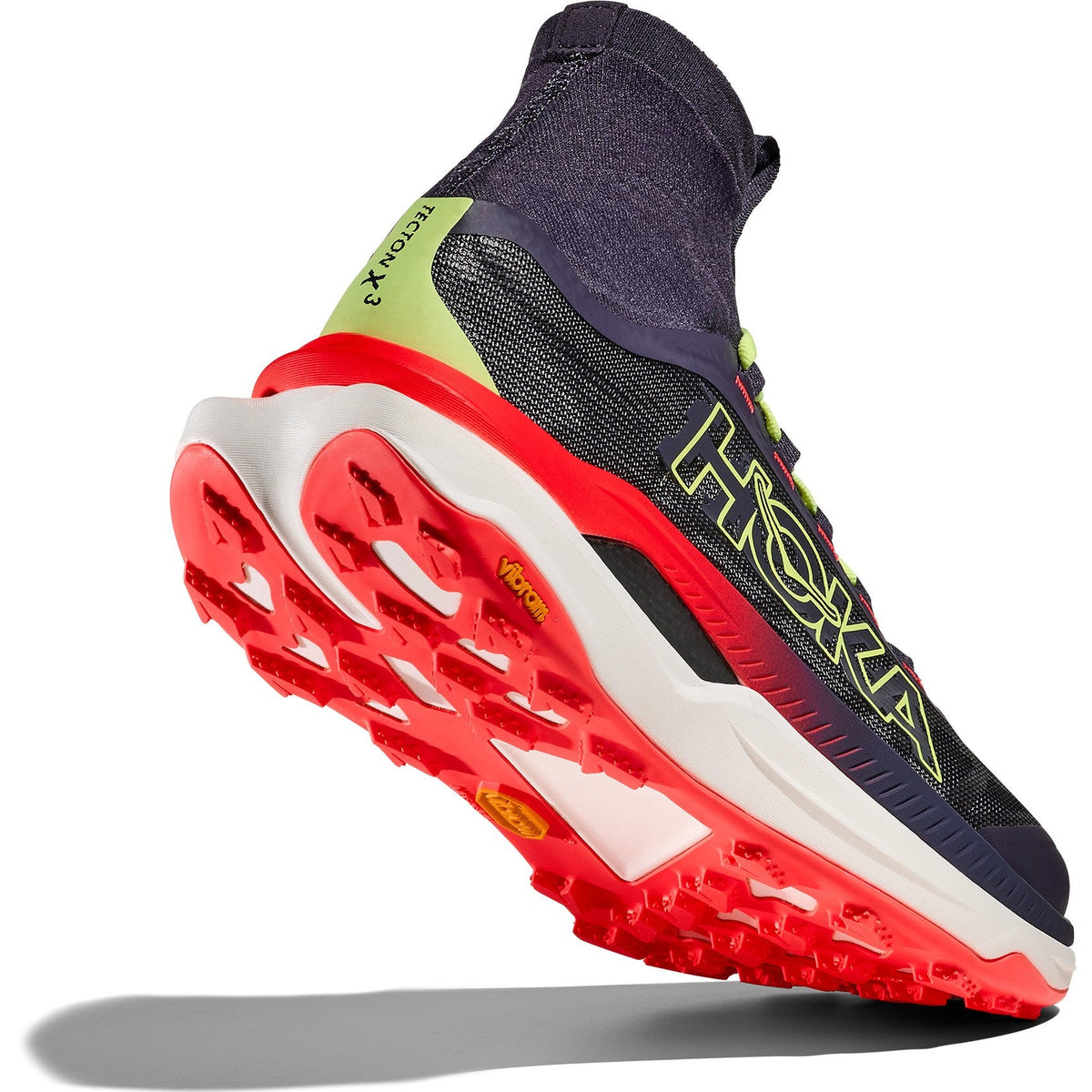 Women's Tecton X 3 Trail-Running Shoes - Squid Ink/Neon Flame - view 5