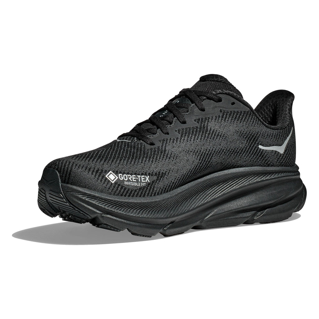 Women's Clifton 9 GTX Road-Running Shoes - Black/Black - view 4