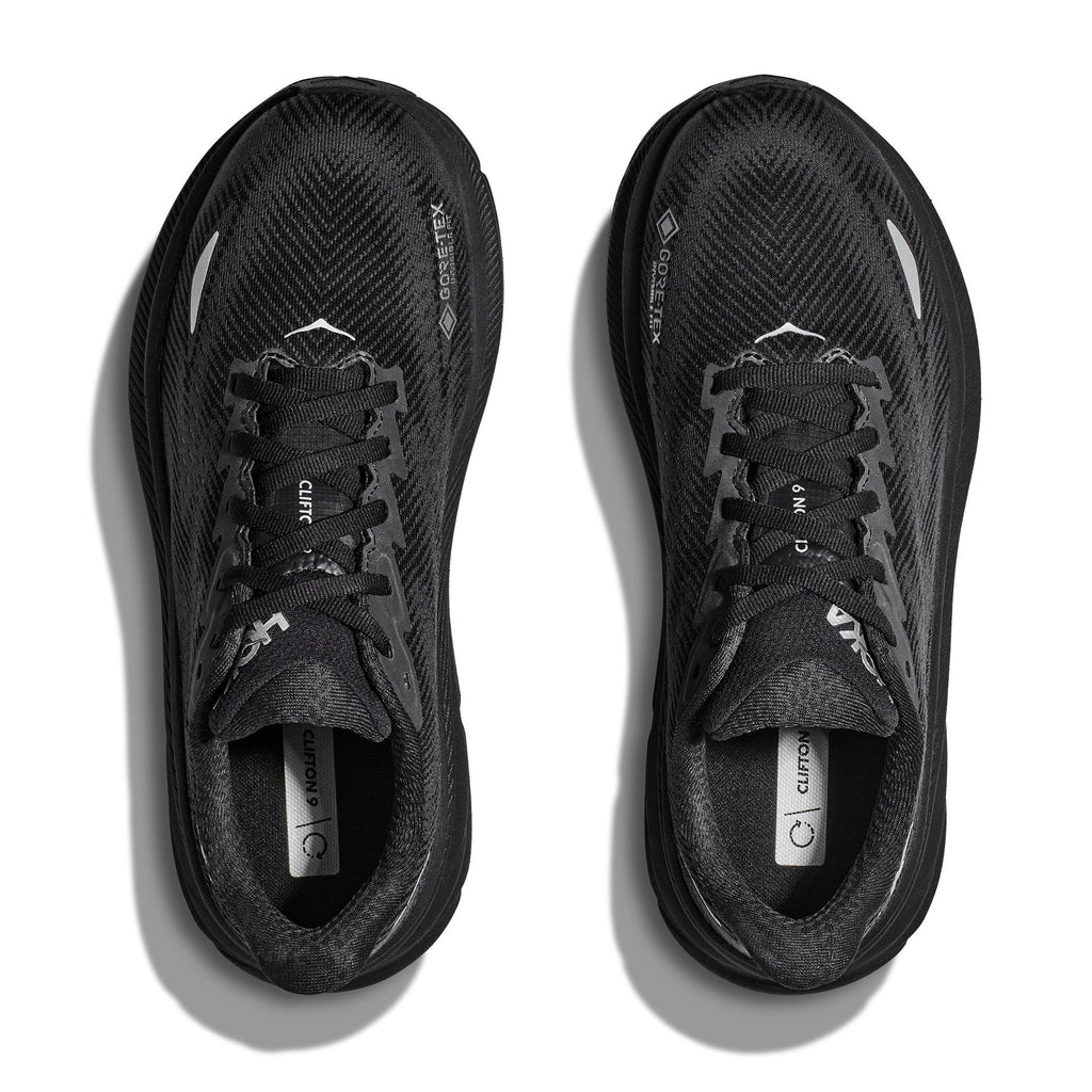 Women's Clifton 9 GTX Road-Running Shoes - Black/Black - view 7