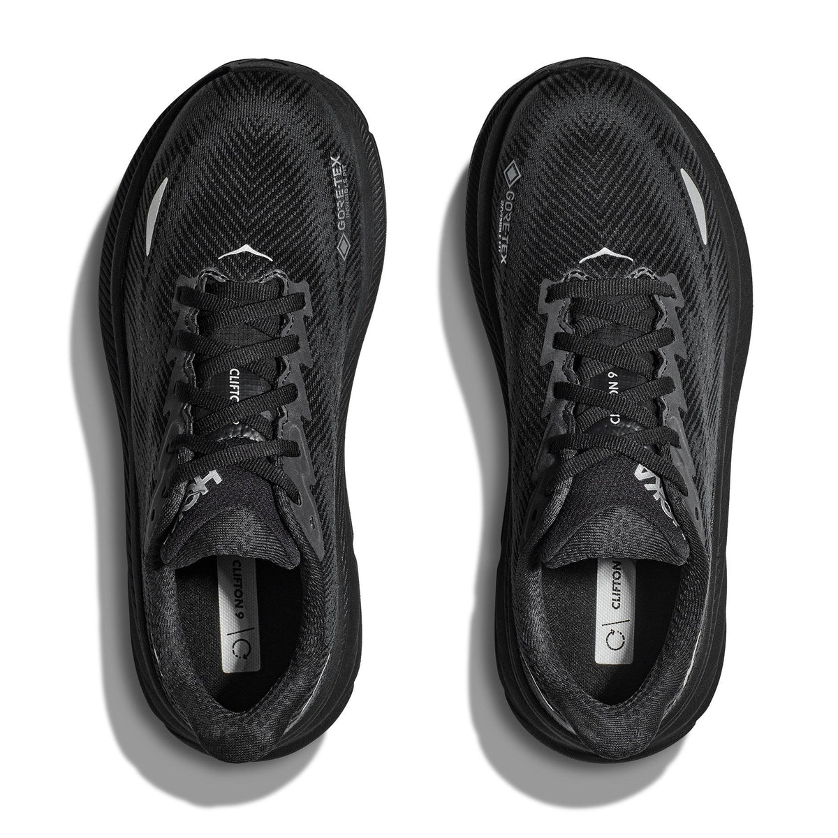 Women's Clifton 9 GTX Road-Running Shoes - Black/Black - view 7