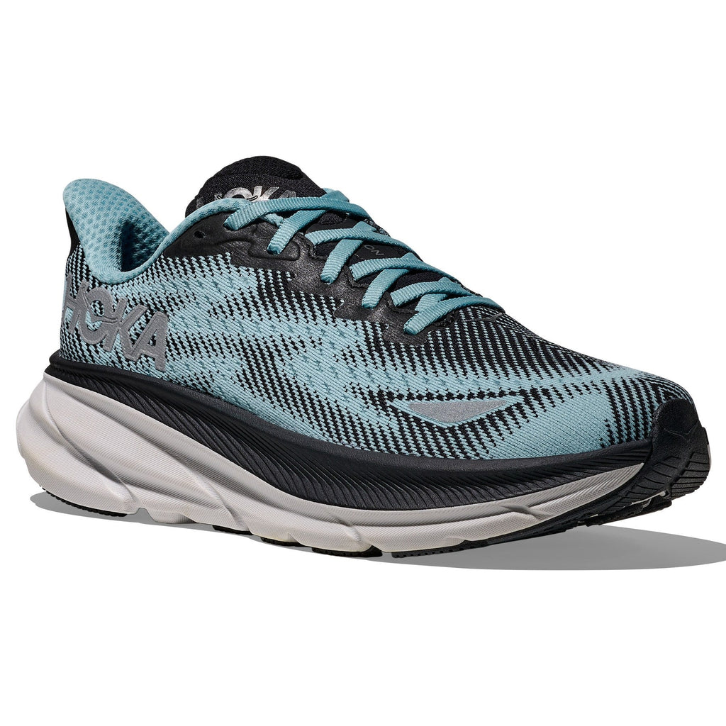 Women's Clifton 9 GTX Road-Running Shoes - Black/Raindrop - view 3