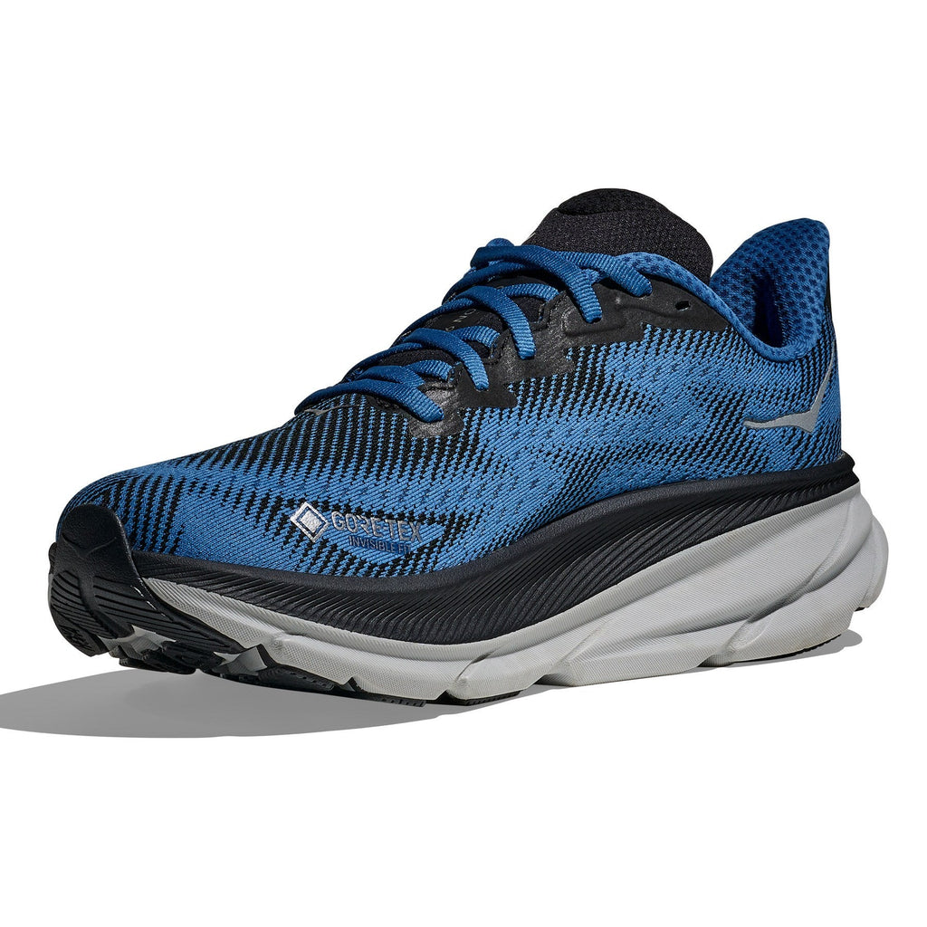 Men's Clifton 9 GTX Road-Running Shoes - Black/Foggy Night - view 3