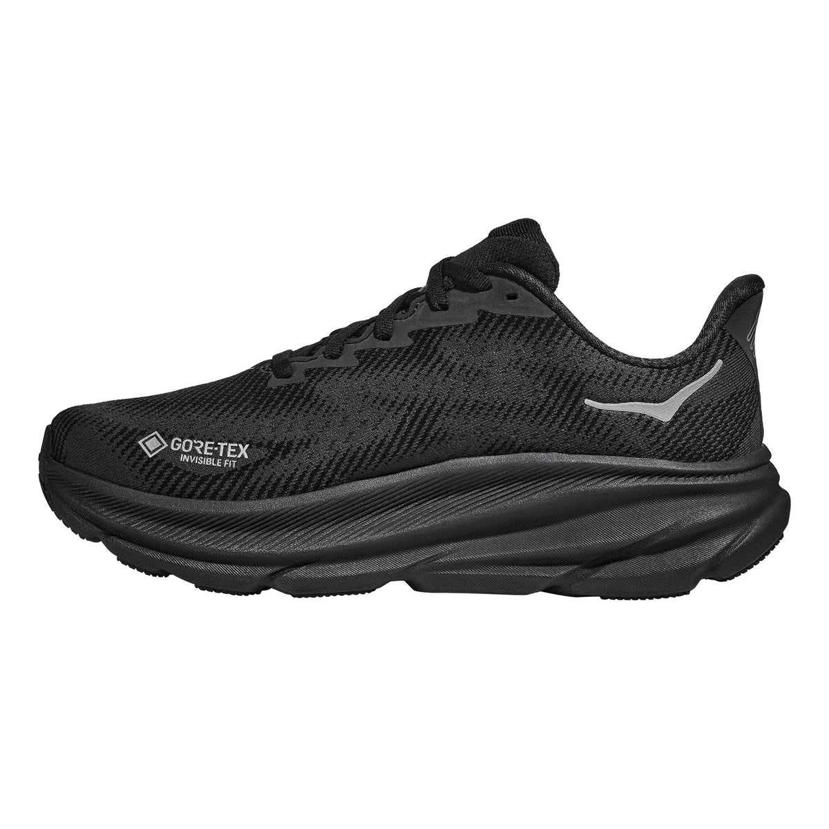 Men's Clifton 9 GTX Road-Running Shoes - Black/Black - view 2