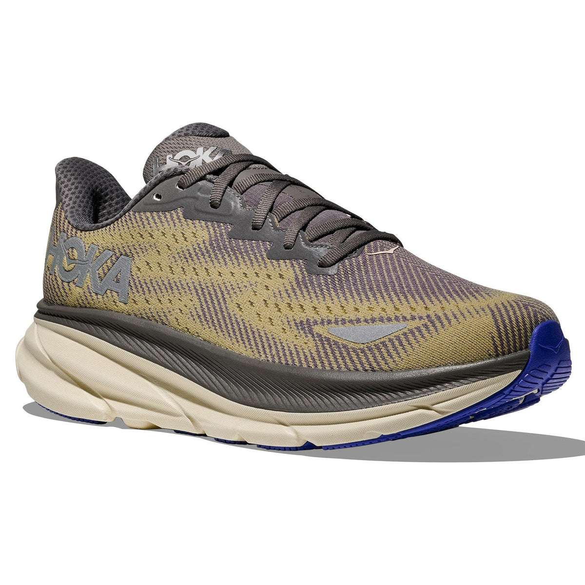 Men's Clifton 9 GTX Road-Running Shoes - Gravel/Eggshell - view 3