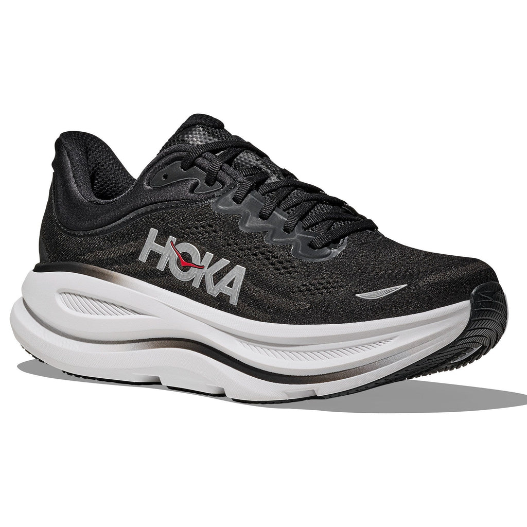 Men's Bondi 9 Road-Running Shoes - Black/Vermillion - view 3