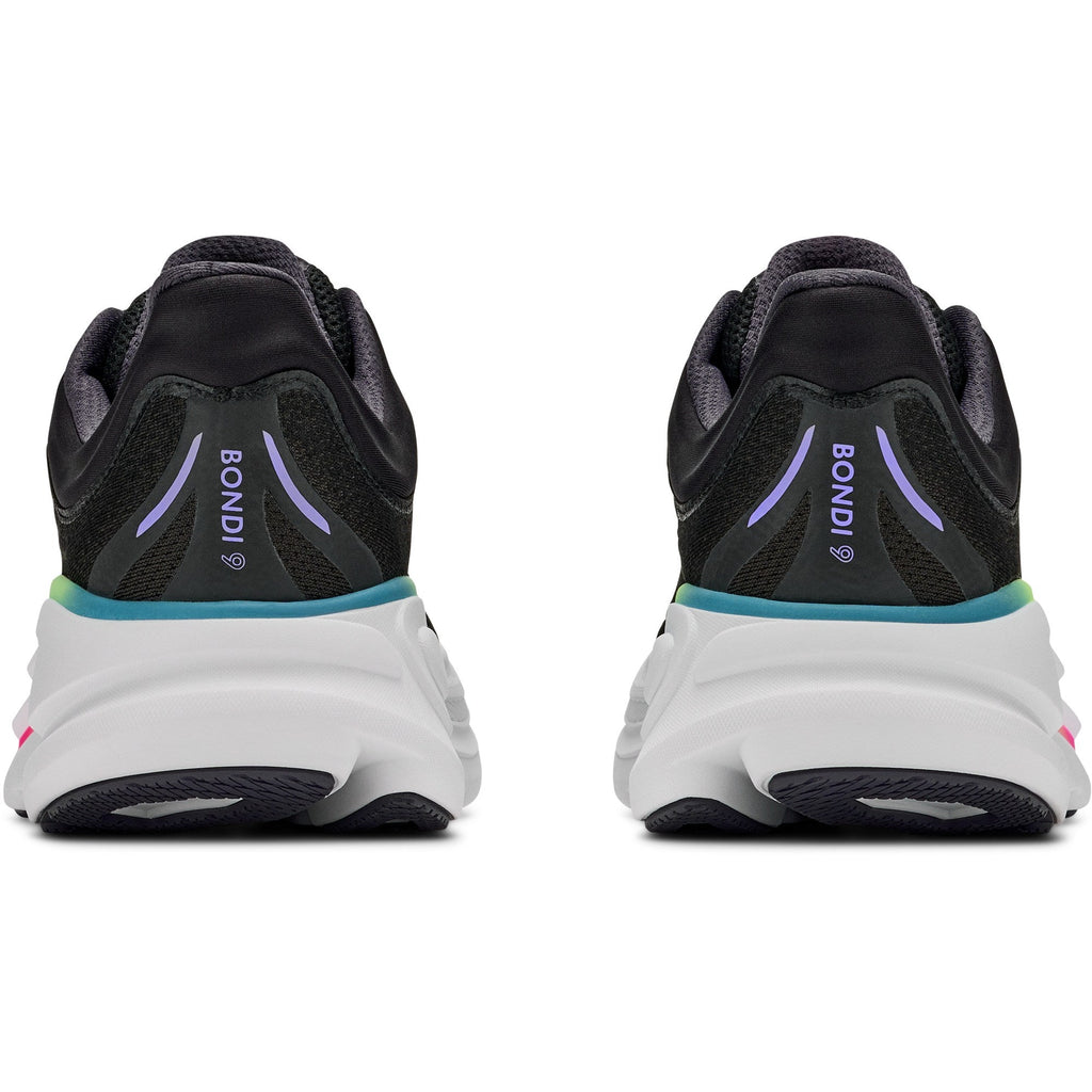 Men's Bondi 9 Road-Running Shoes - Black/Neon Yuzu - view 5