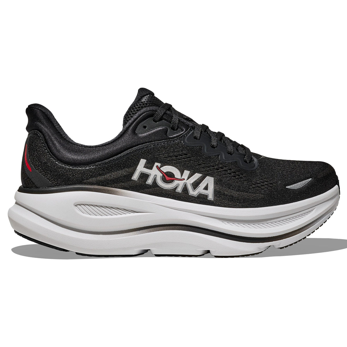 Men's Bondi 9 Road-Running Shoes - Black/Vermillion - view 1