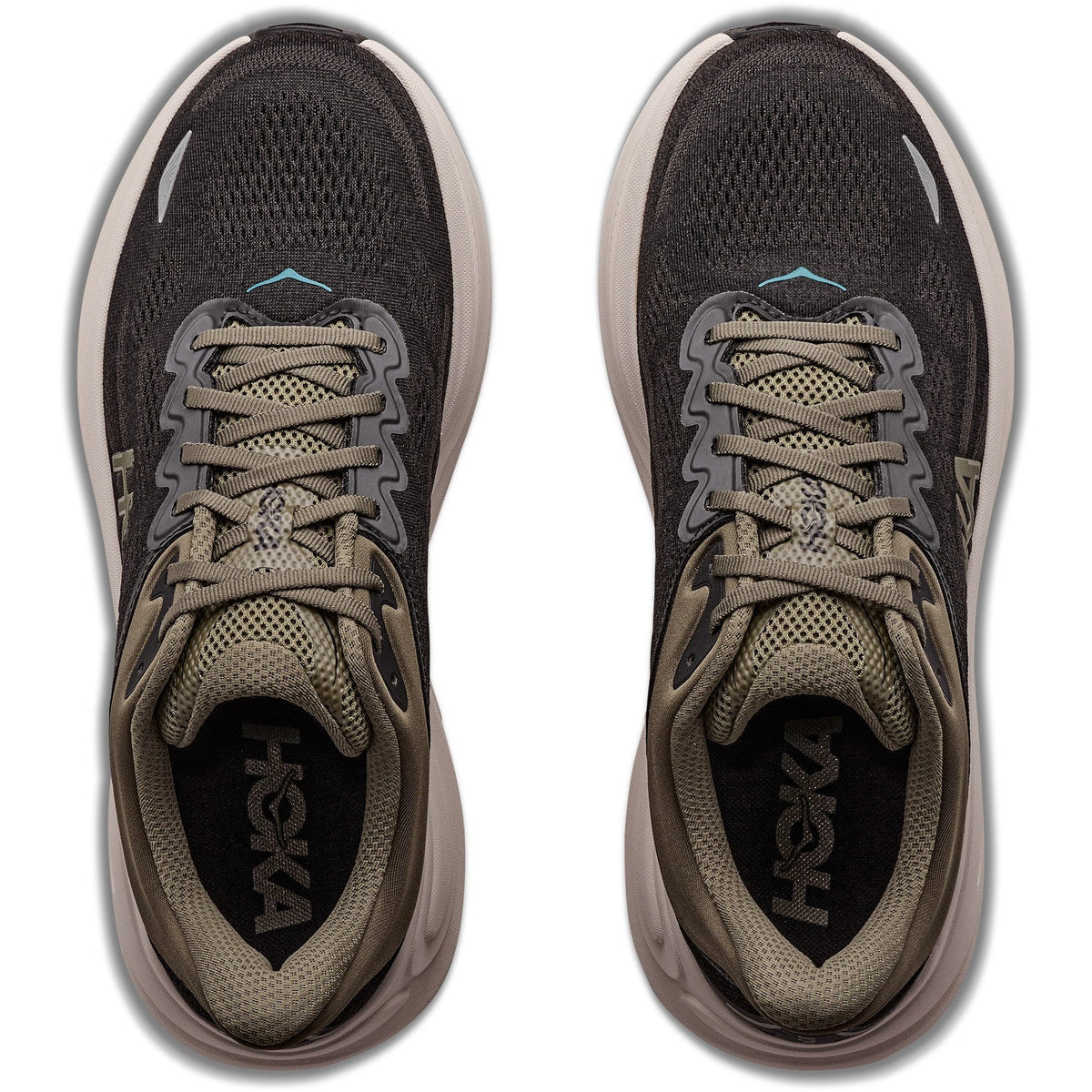 Men's Bondi 9 Road-Running Shoes - Black/River Rock Grey - view 6