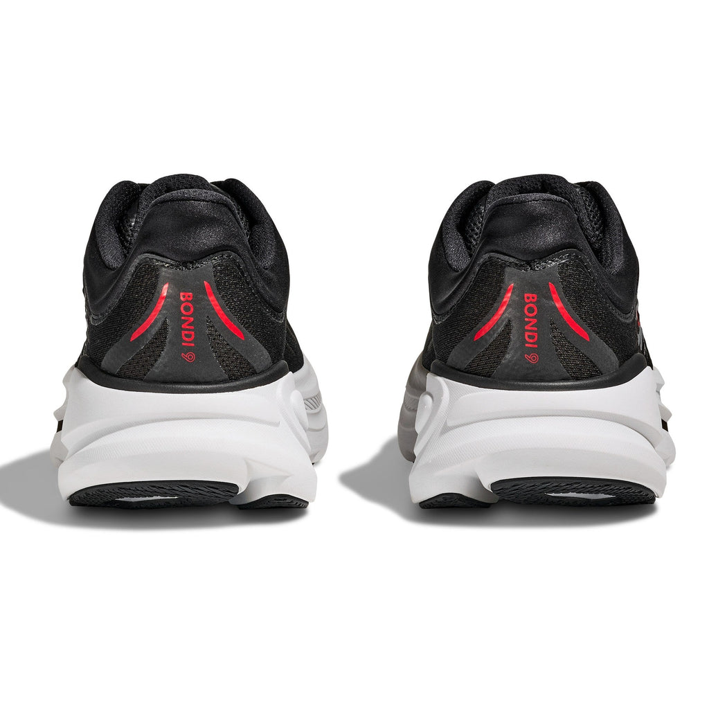 Men's Bondi 9 Road-Running Shoes - Black/Vermillion - view 5