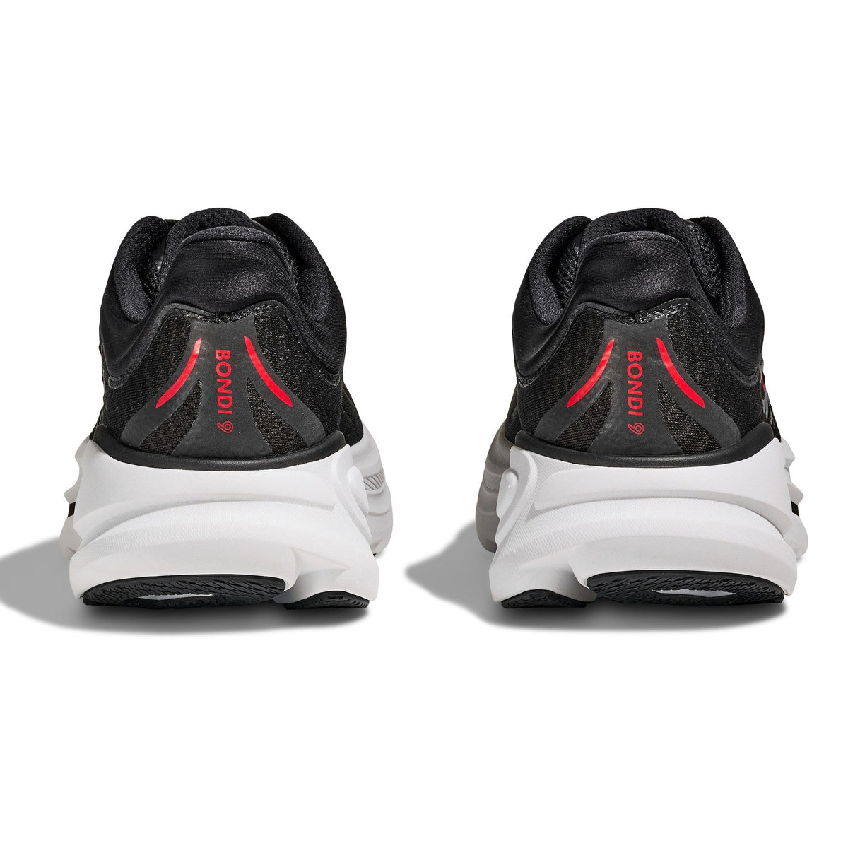 Men's Bondi 9 Road-Running Shoes - Black/Vermillion - view 5