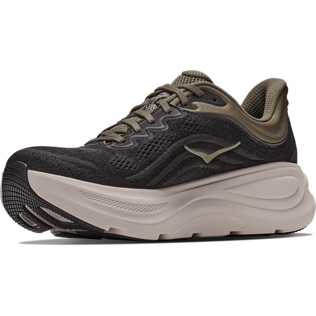 Men's Bondi 9 Road-Running Shoes - Black/River Rock Grey - view 4