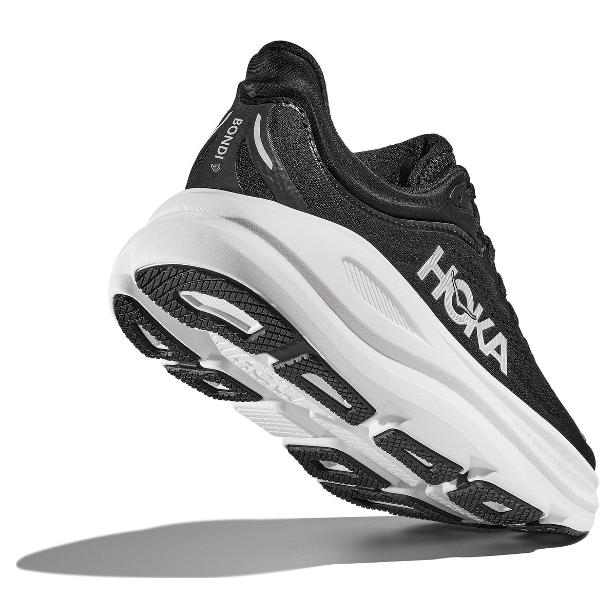 Men's Bondi 9 Road-Running Shoes - Black/White - view 5