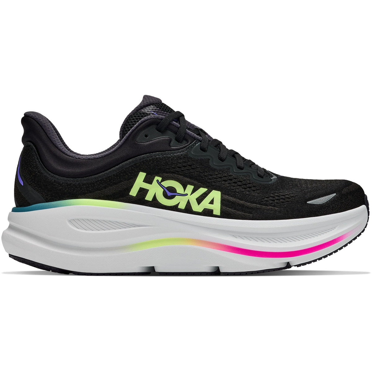 Men's Bondi 9 Road-Running Shoes - Black/Neon Yuzu - view 1