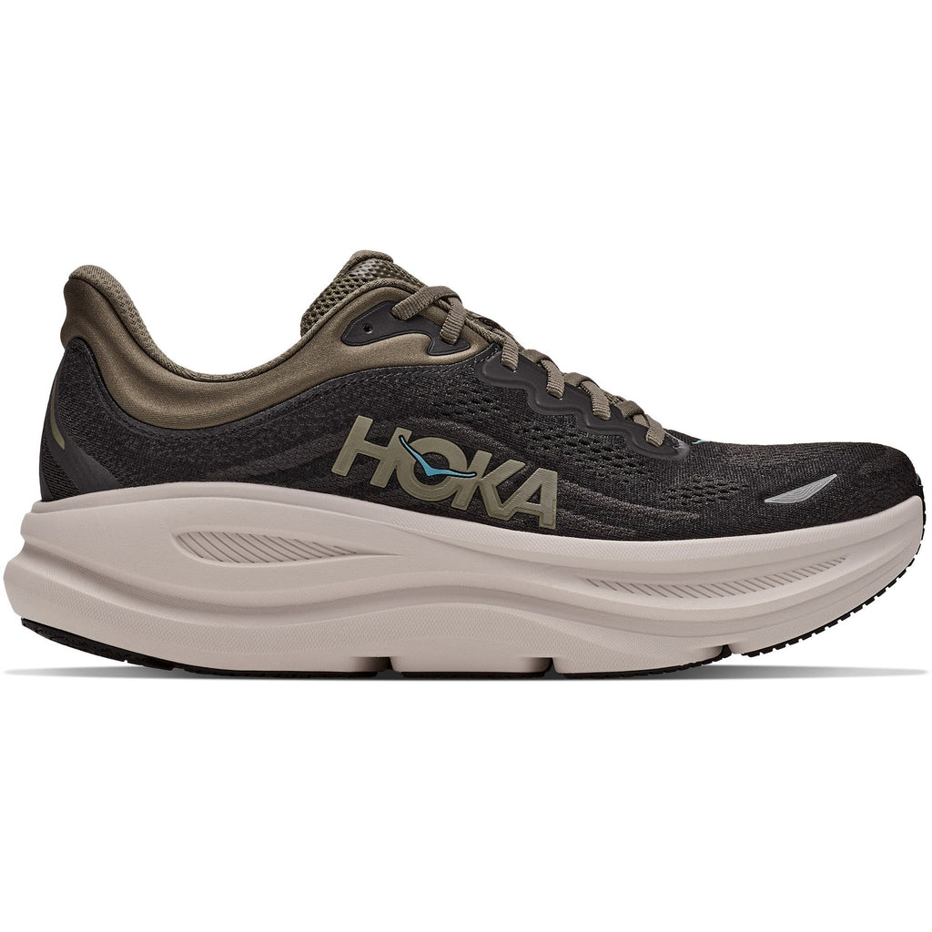 Men's Bondi 9 Road-Running Shoes - Black/River Rock Grey - view 1
