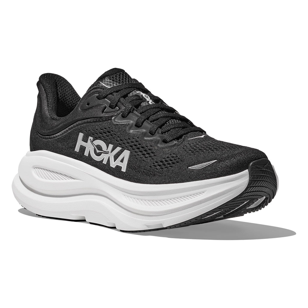Men's Bondi 9 Road-Running Shoes - Black/White - view 4