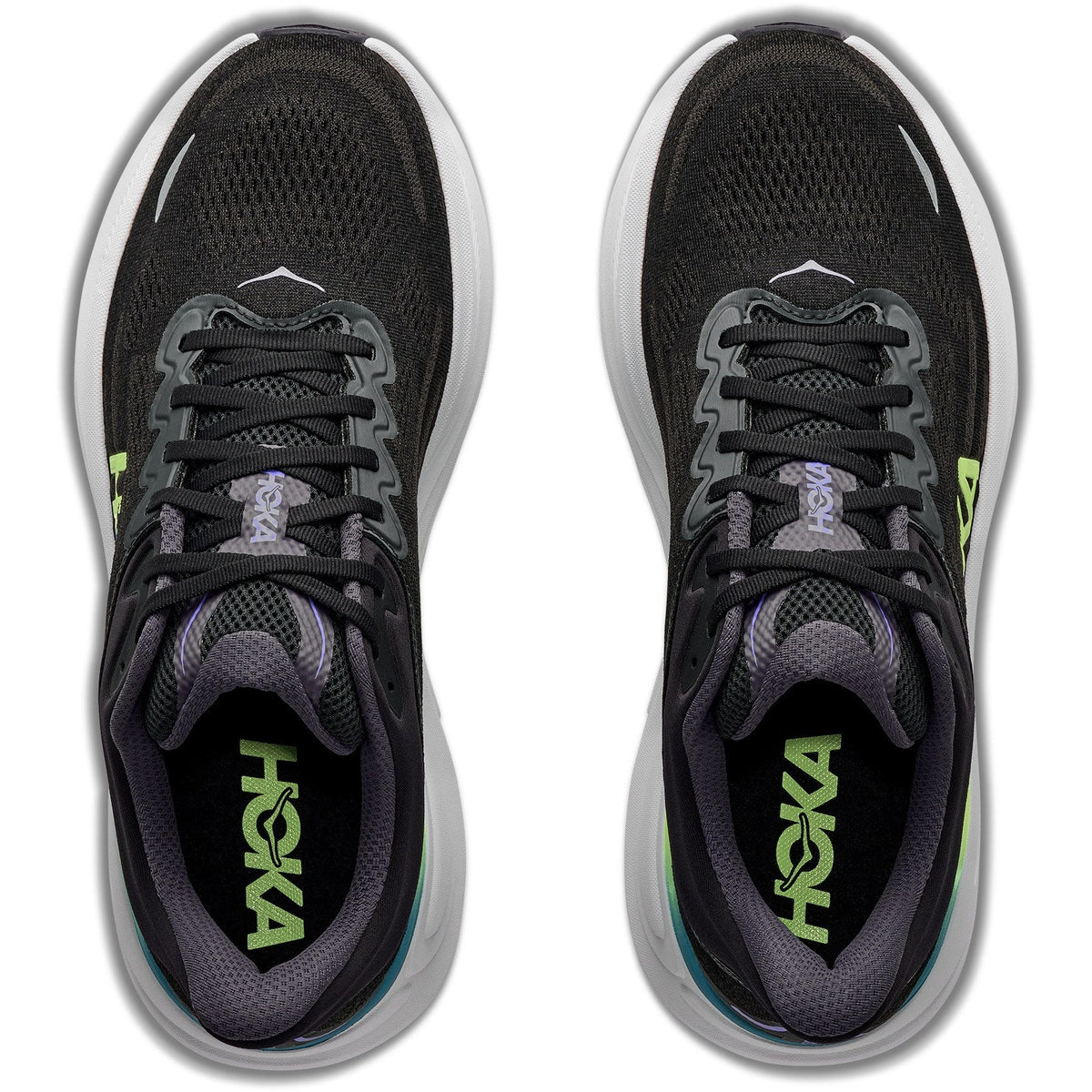 Men's Bondi 9 Road-Running Shoes - Black/Neon Yuzu - view 6