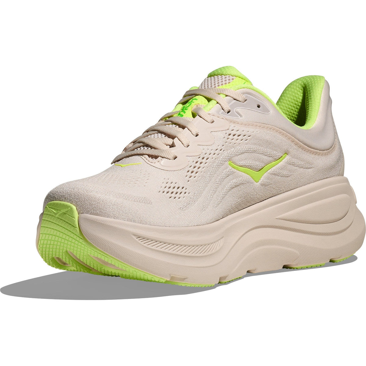 Men's Bondi 9 Road-Running Shoes - Grout/Neon Yuzu - view 4