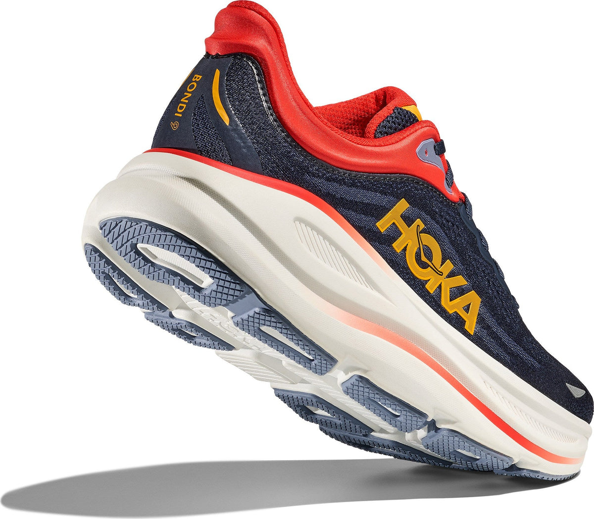 Men's Bondi 9 Road-Running Shoes - Varsity Navy/Nautical Blue - view 5