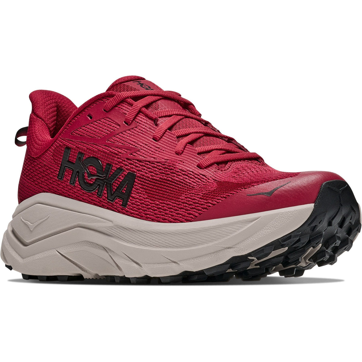 Men's Challenger 8 Trail-Running Shoes - Red Agate/River Rock Grey - view 3