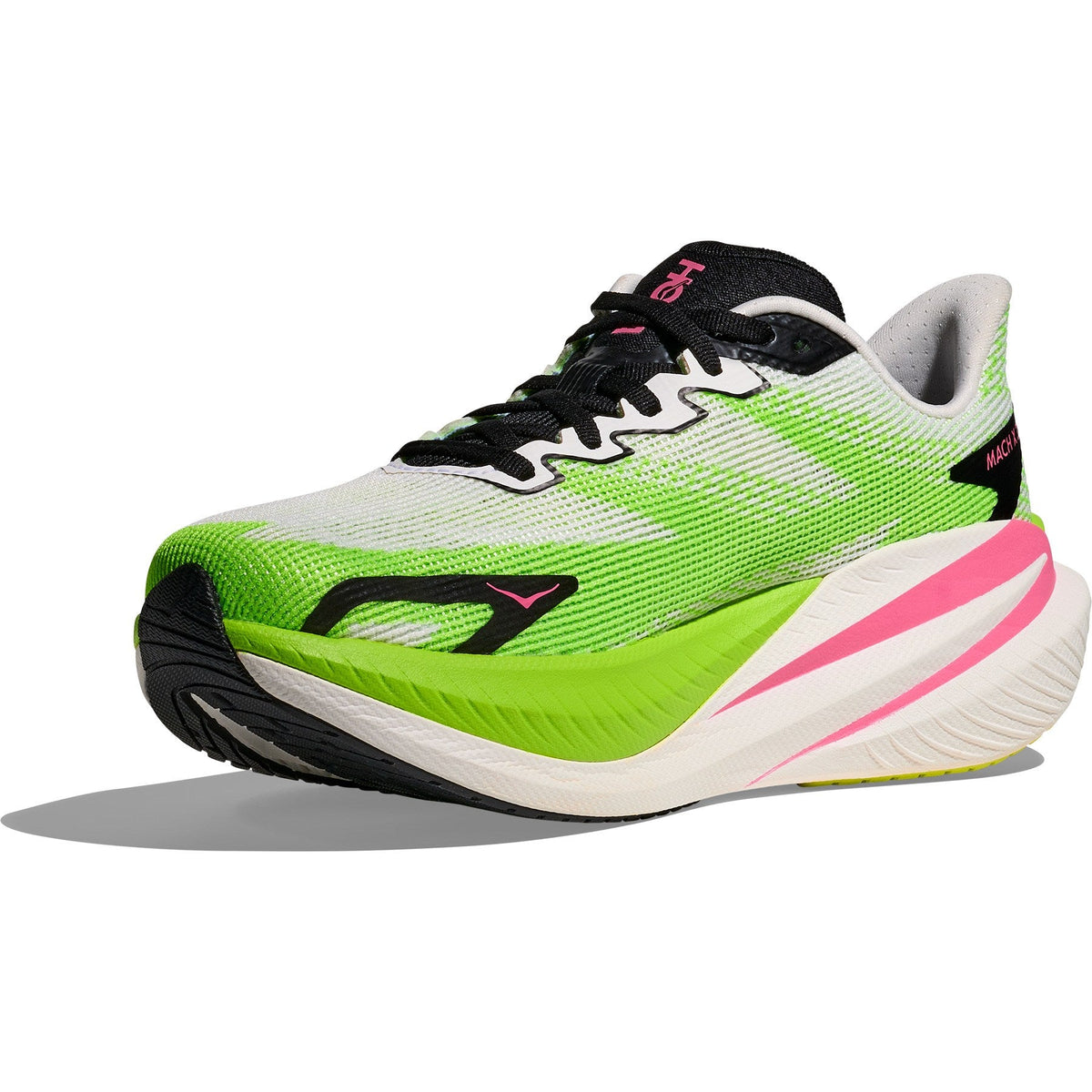 Women's Mach X 3 Road-Running Shoes - White/Neon Lime - view 4