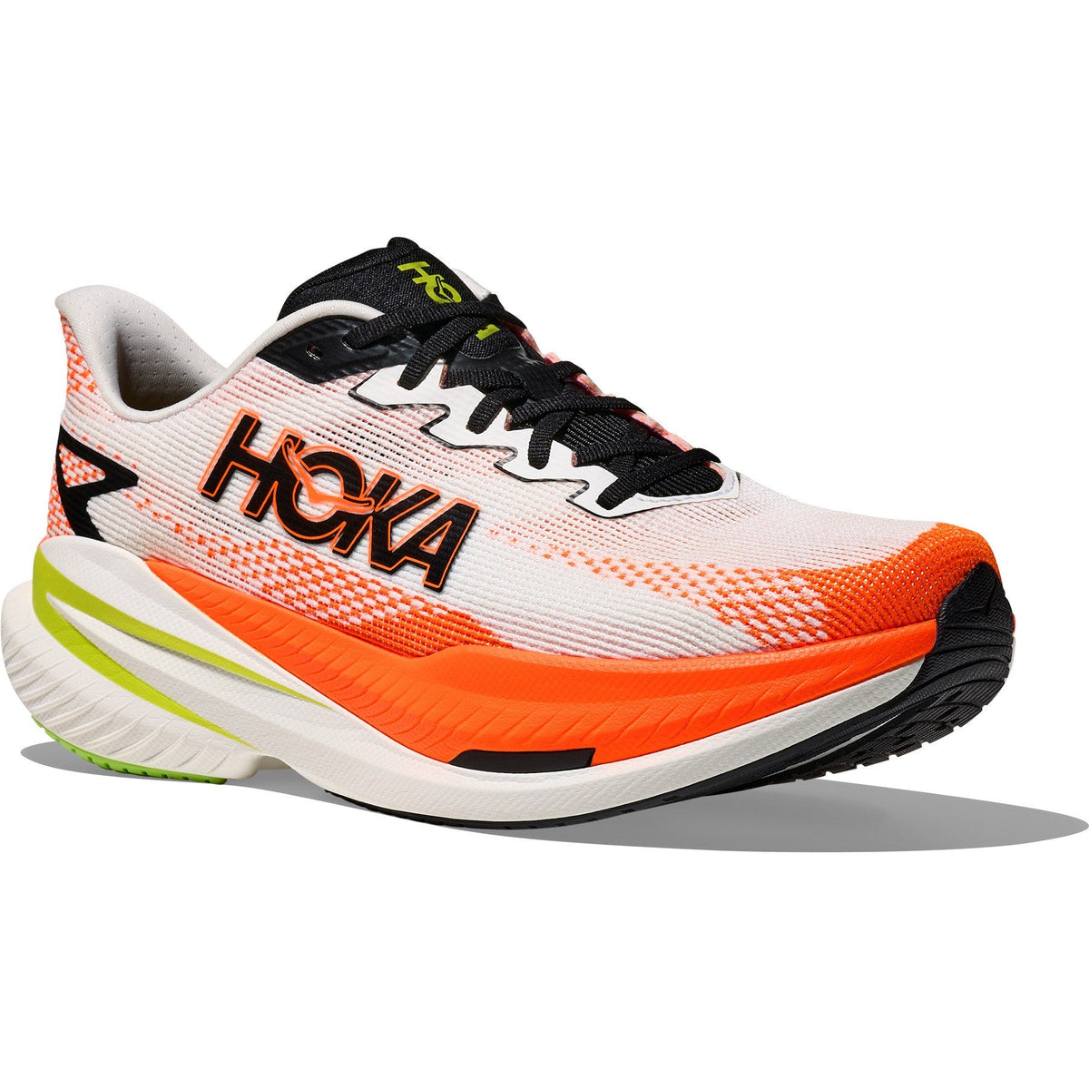 Men's Mach X 3 Road-Running Shoes - White/Neon Tangerine - view 3