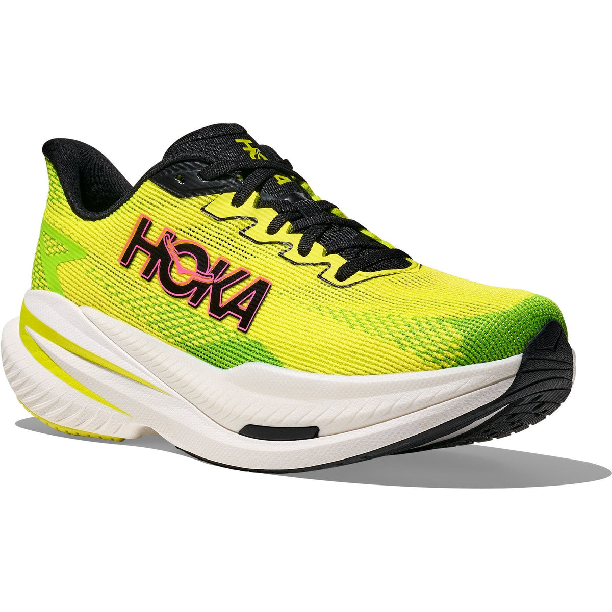 Men's Mach X 3 Road-Running Shoes - Neon Hoka Citrus/Neon Lime - view 3
