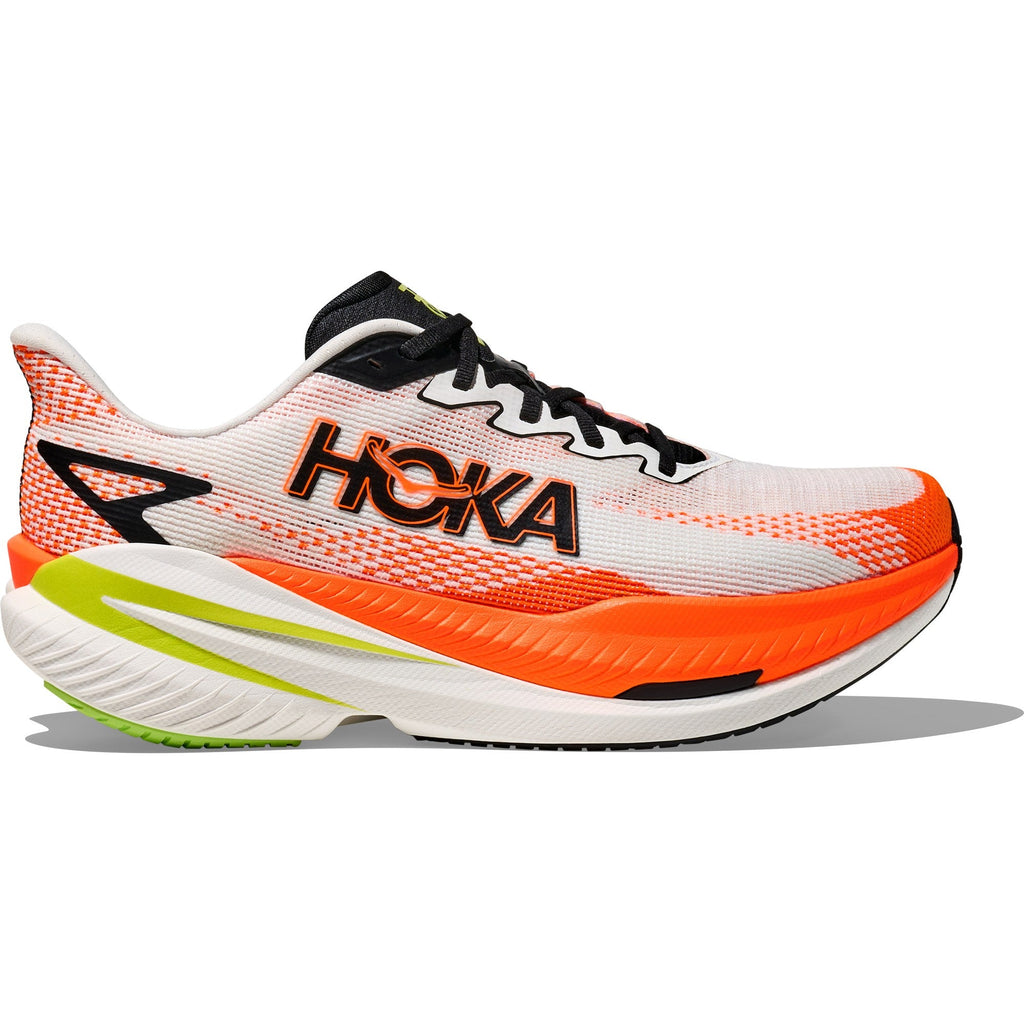 Men's Mach X 3 Road-Running Shoes - White/Neon Tangerine - view 1