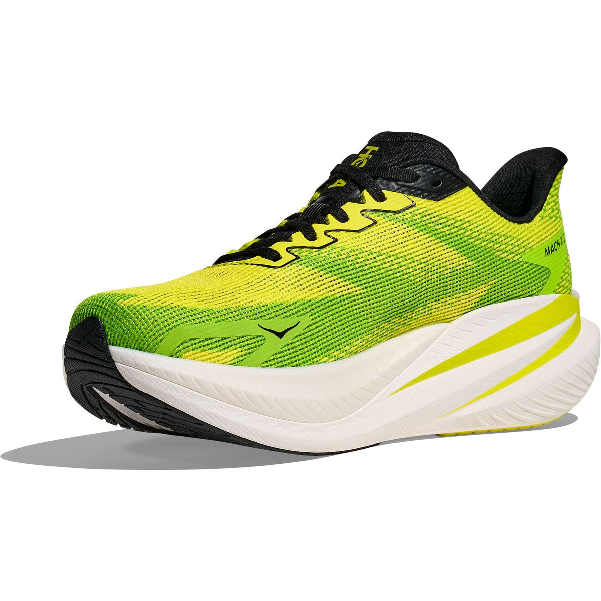 Men's Mach X 3 Road-Running Shoes - Neon Hoka Citrus/Neon Lime - view 4