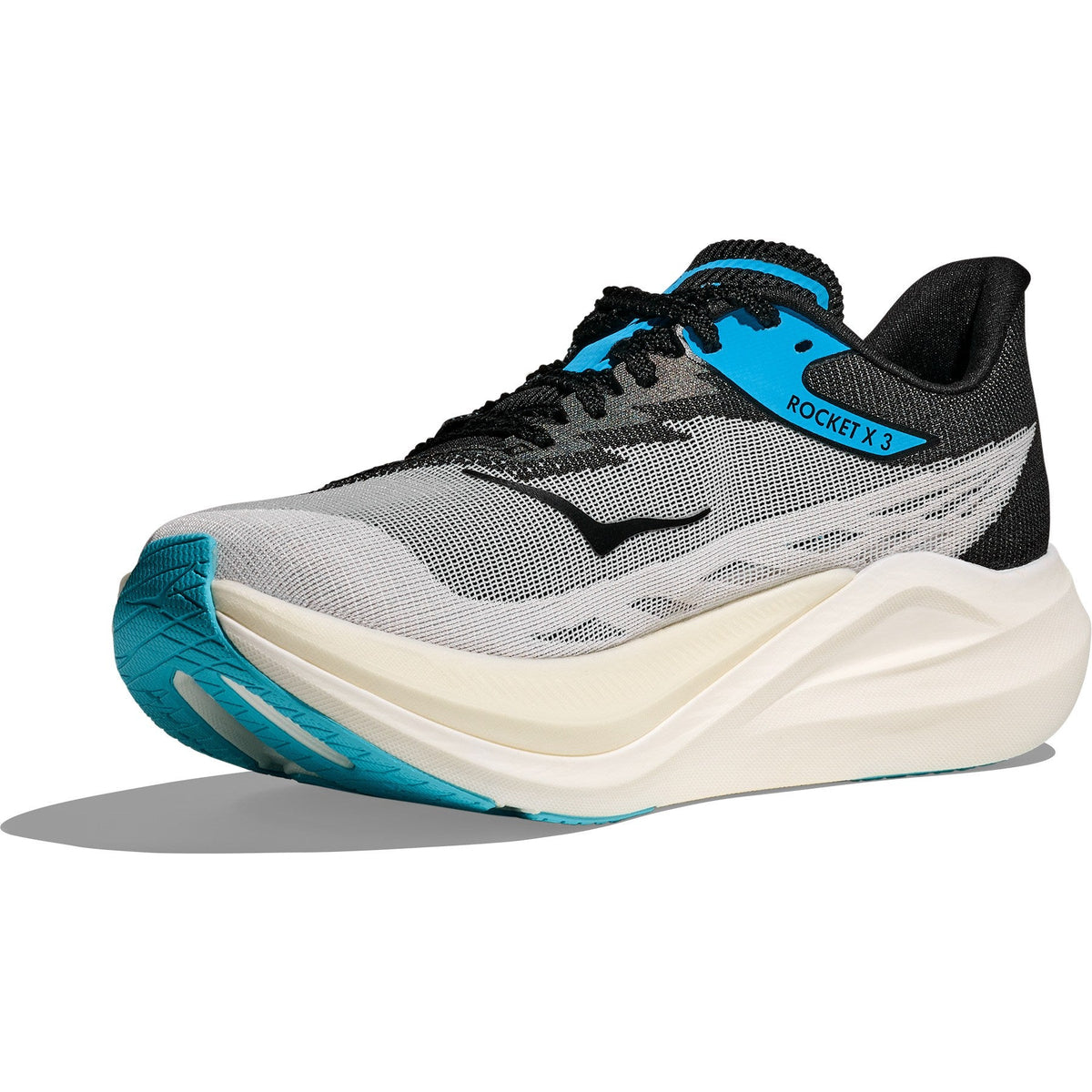 Unisex Rocket X 3 Road-Running Shoes - White/Black - view 4