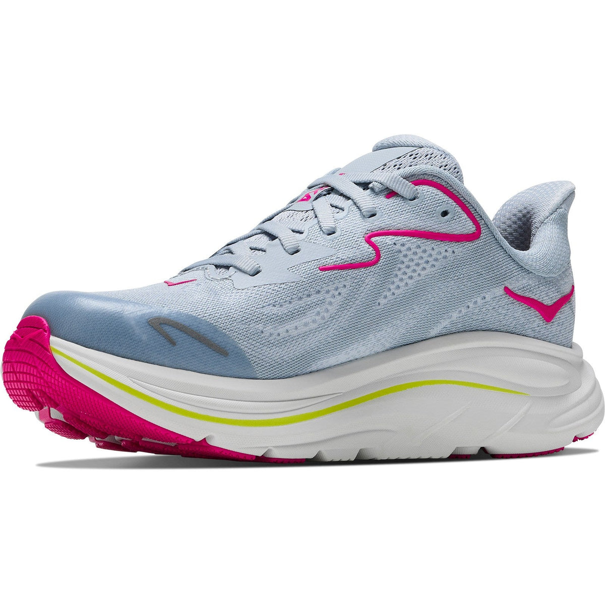 Big Kids' Clifton 10 Road-Running Shoes - Overcast/Neon Dragonfruit - view 4