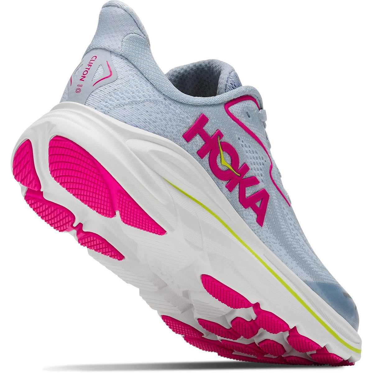 Big Kids' Clifton 10 Road-Running Shoes - Overcast/Neon Dragonfruit - view 8
