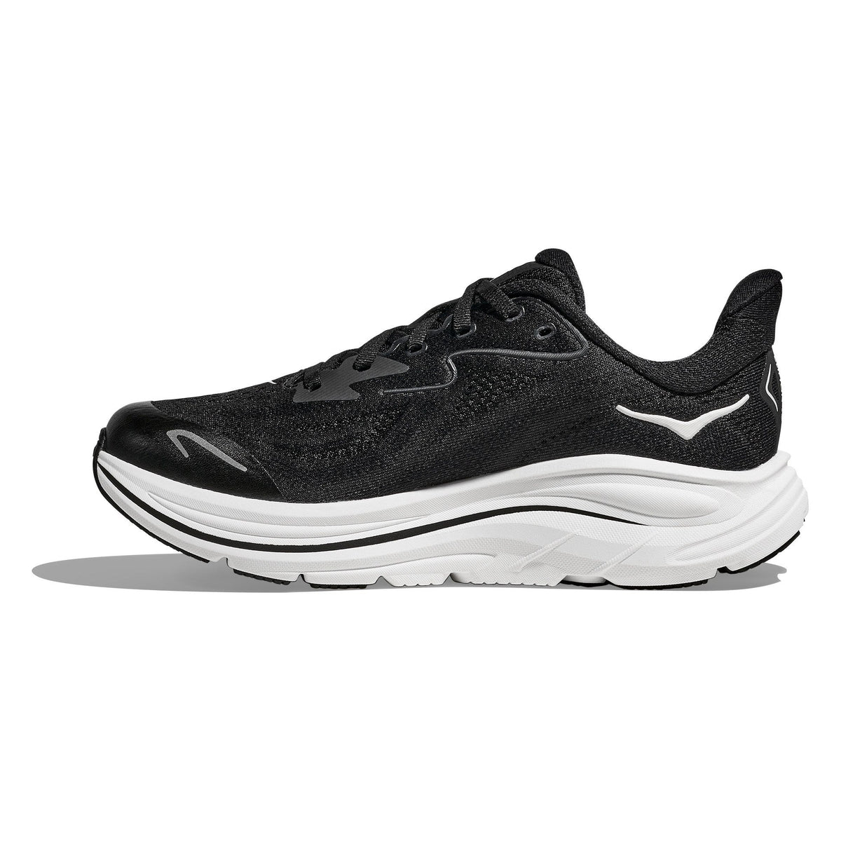 Big Kids' Clifton 10 Road-Running Shoes - Black/White - view 2