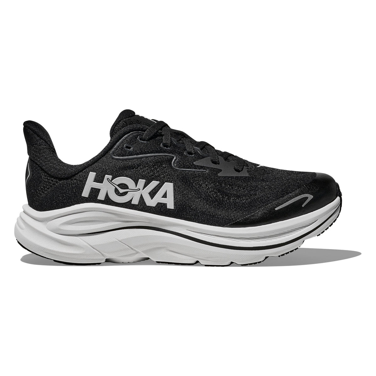 Big Kids' Clifton 10 Road-Running Shoes - Black/White - view 1