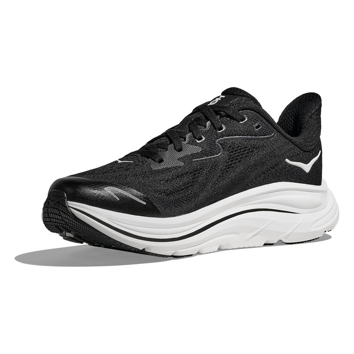 Big Kids' Clifton 10 Road-Running Shoes - Black/White - view 4