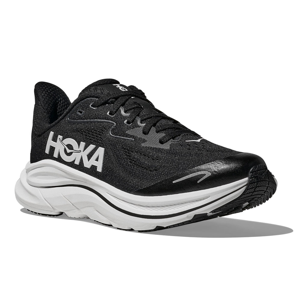 Big Kids' Clifton 10 Road-Running Shoes - Black/White - view 3