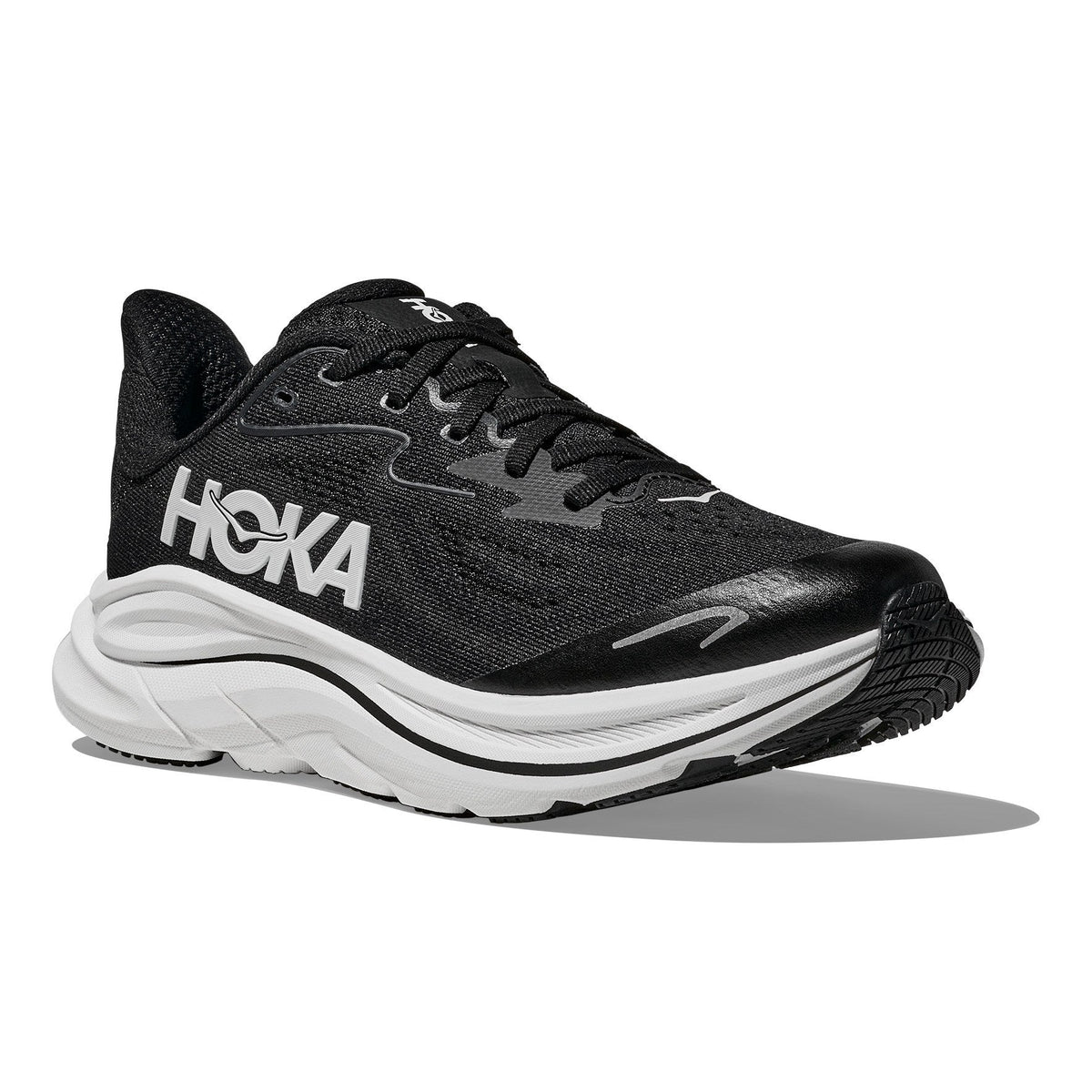 Big Kids' Clifton 10 Road-Running Shoes - Black/White - view 3