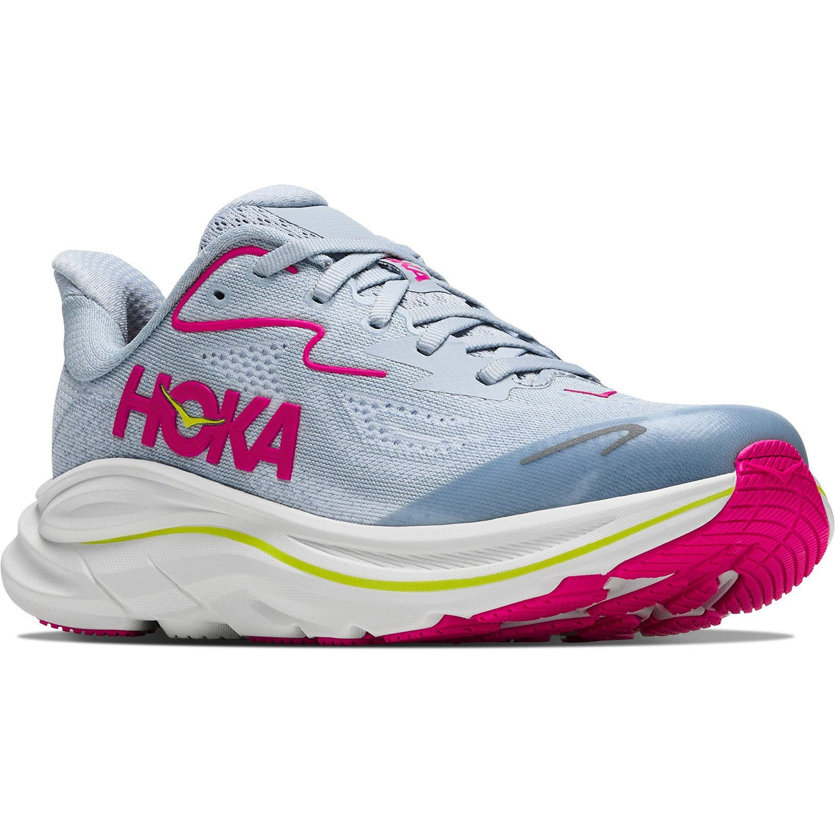 Big Kids' Clifton 10 Road-Running Shoes - Overcast/Neon Dragonfruit - view 3