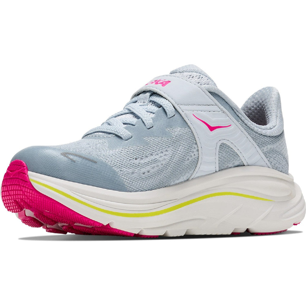 Little Kids' Clifton 10 Road-Running Shoes - Overcast/Neon Dragonfruit - view 4