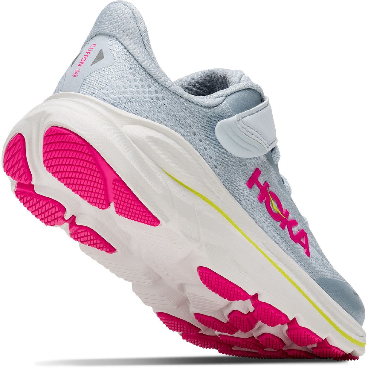Little Kids' Clifton 10 Road-Running Shoes - Overcast/Neon Dragonfruit - view 8