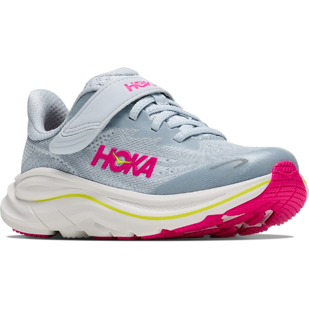 Little Kids' Clifton 10 Road-Running Shoes - Overcast/Neon Dragonfruit - view 3