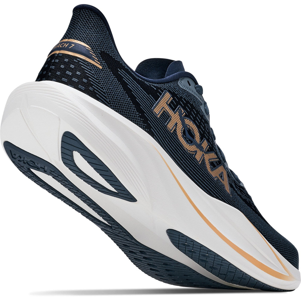 Women's Mach 7 Road-Running Shoes - Faded Navy/Gold - view 8