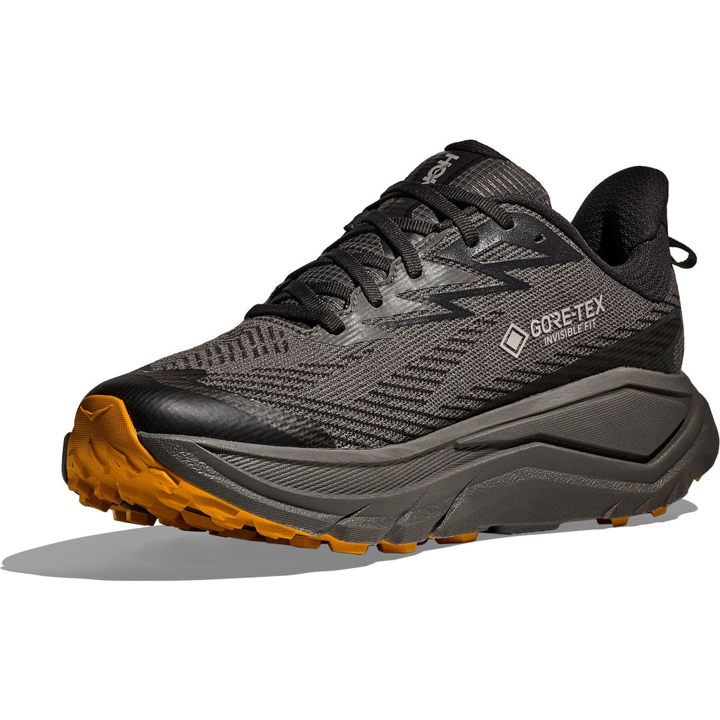 Men's Challenger 8 GTX Trail-Running Shoes - Asphalt Grey/Varsity Yellow - view 4