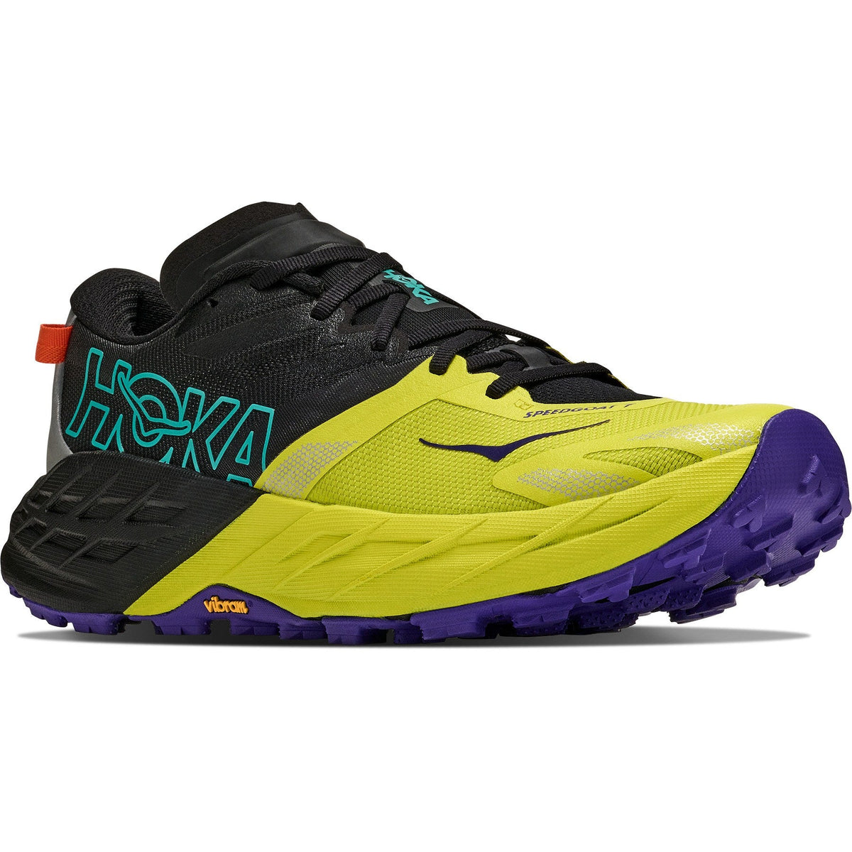 Men's Speedgoat 7 Trail-Running Shoes - Black/Hoka Citrus - view 3