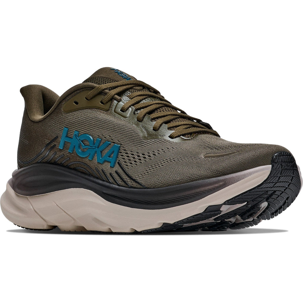 Men's Clifton 11 Road-Running Shoes - Antique Olive/River Rock Grey - view 3