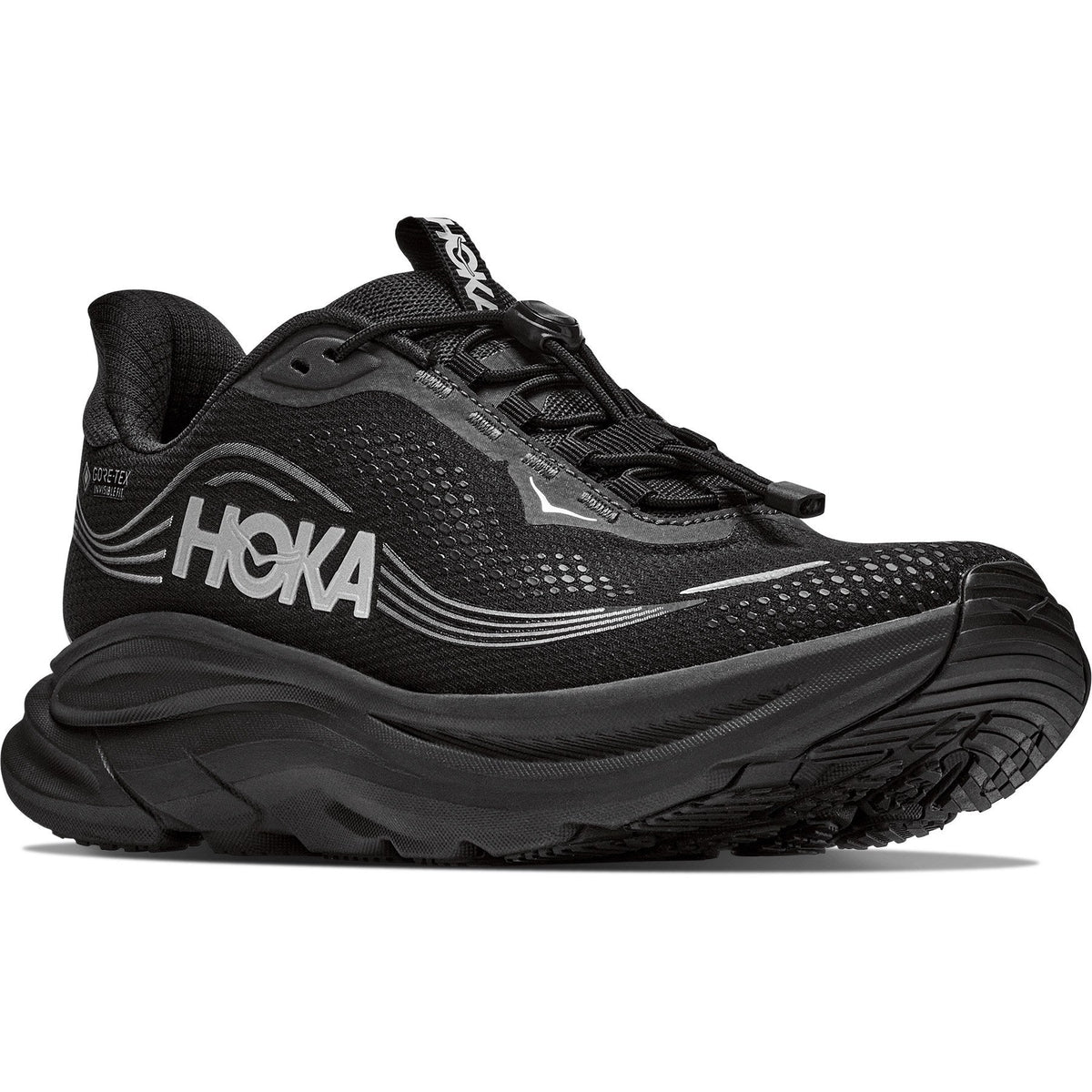 Men's Clifton 11 GTX Road-Running Shoes - Black/Black - view 3