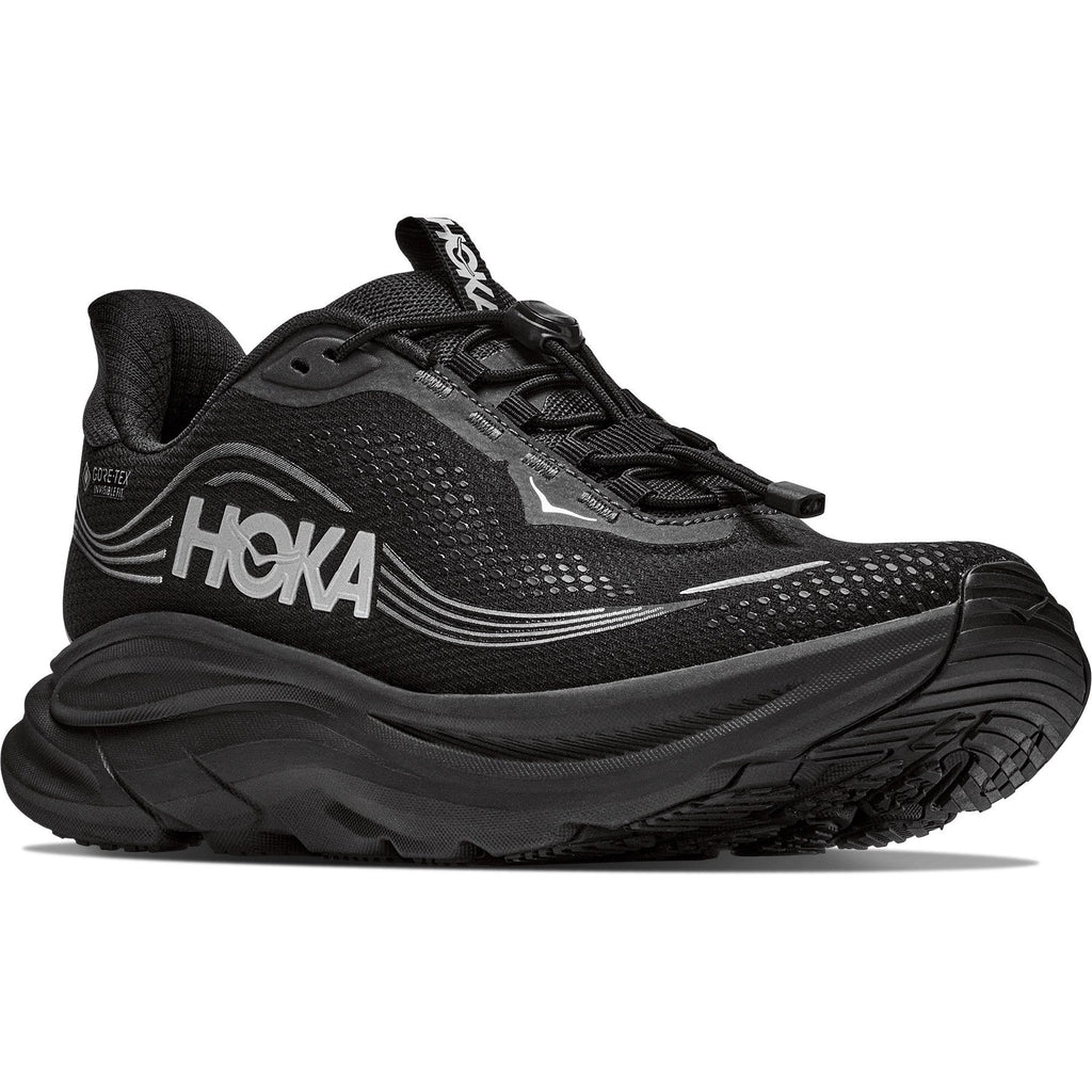Women's Clifton 11 GTX Road-Running Shoes - Black/Black - view 3